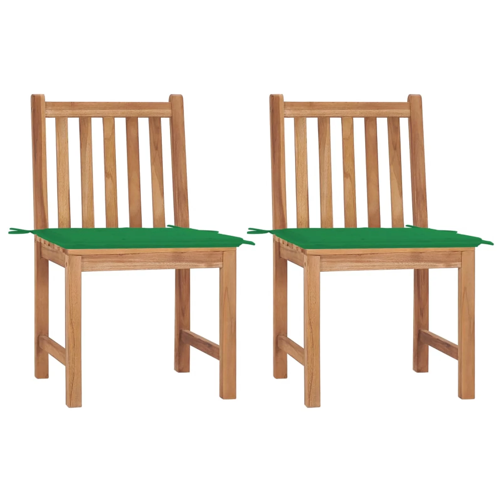 Anself Patio Chairs 2 pcs with Cushions Solid Teak Wood