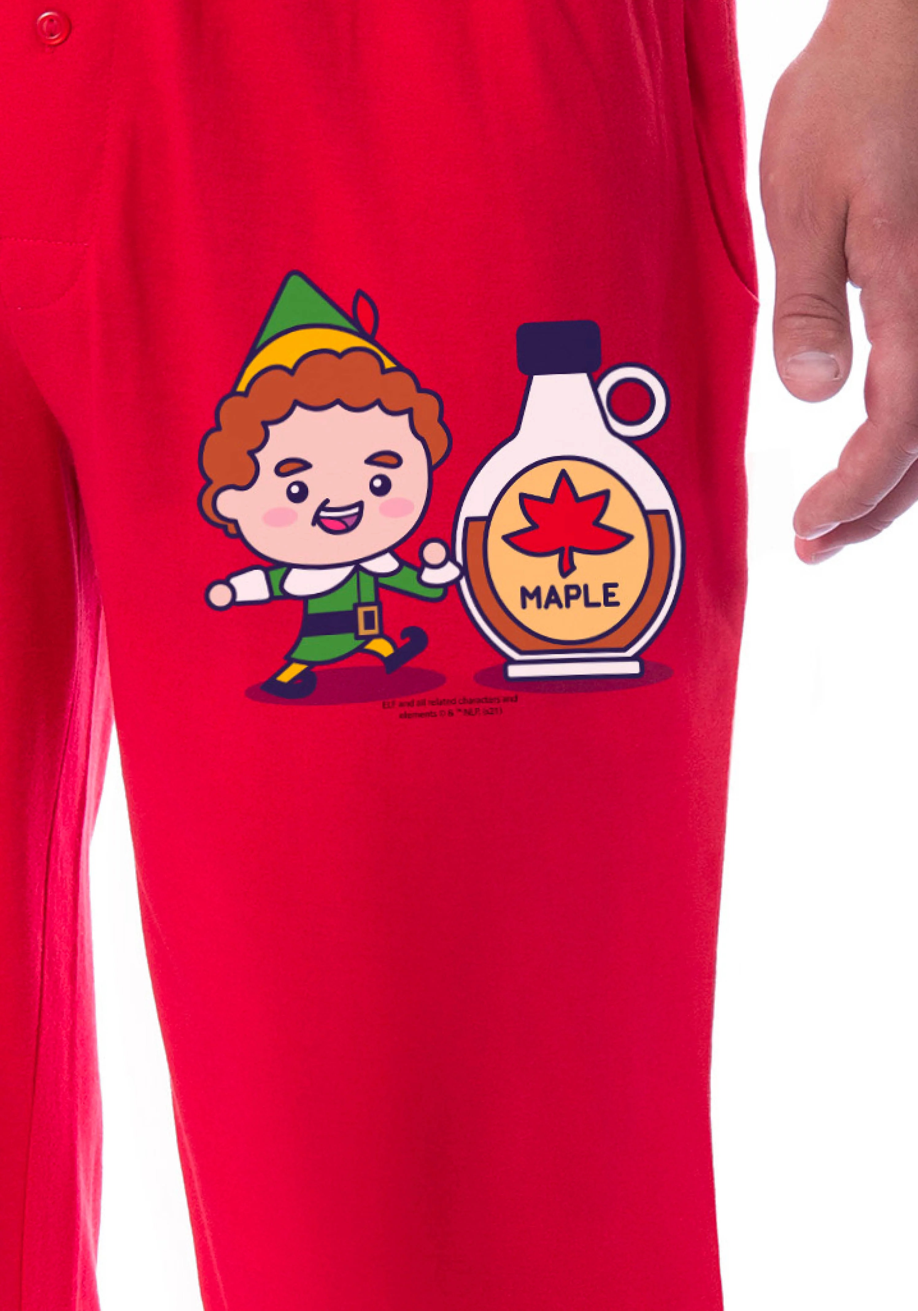 Elf The Movie Mens' Buddy Chibi Maple Syrup Sleep Pajama Pants