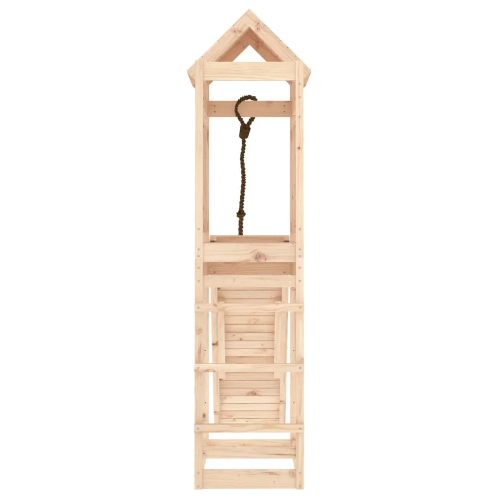 moobody Playhouse with Climbing Wall Solid Wood Pine