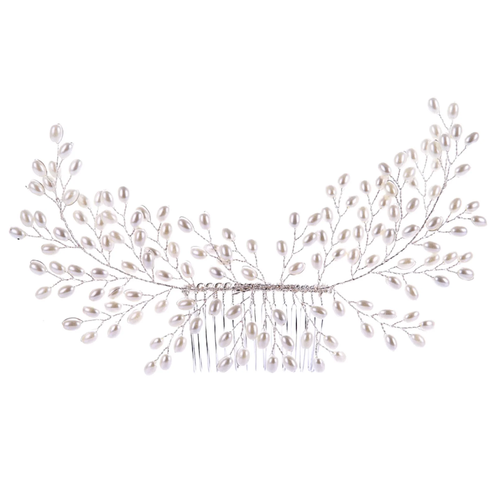 YHAIOGS Magic Hair Clip Pearl Wedding Hair Clips Side Comb Handmade Wedding Hair Clips Bridal Hair Accessories Bridesmaid Vintage Hair Clips