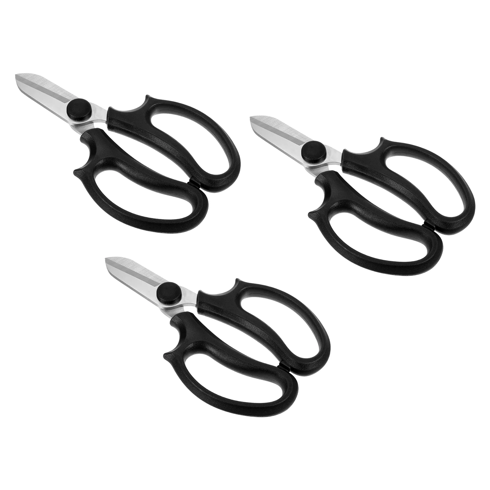 Uxcell Garden Scissors Floral Shears Floral Scissor Gardening Pruning Shears Black 3 Pcs