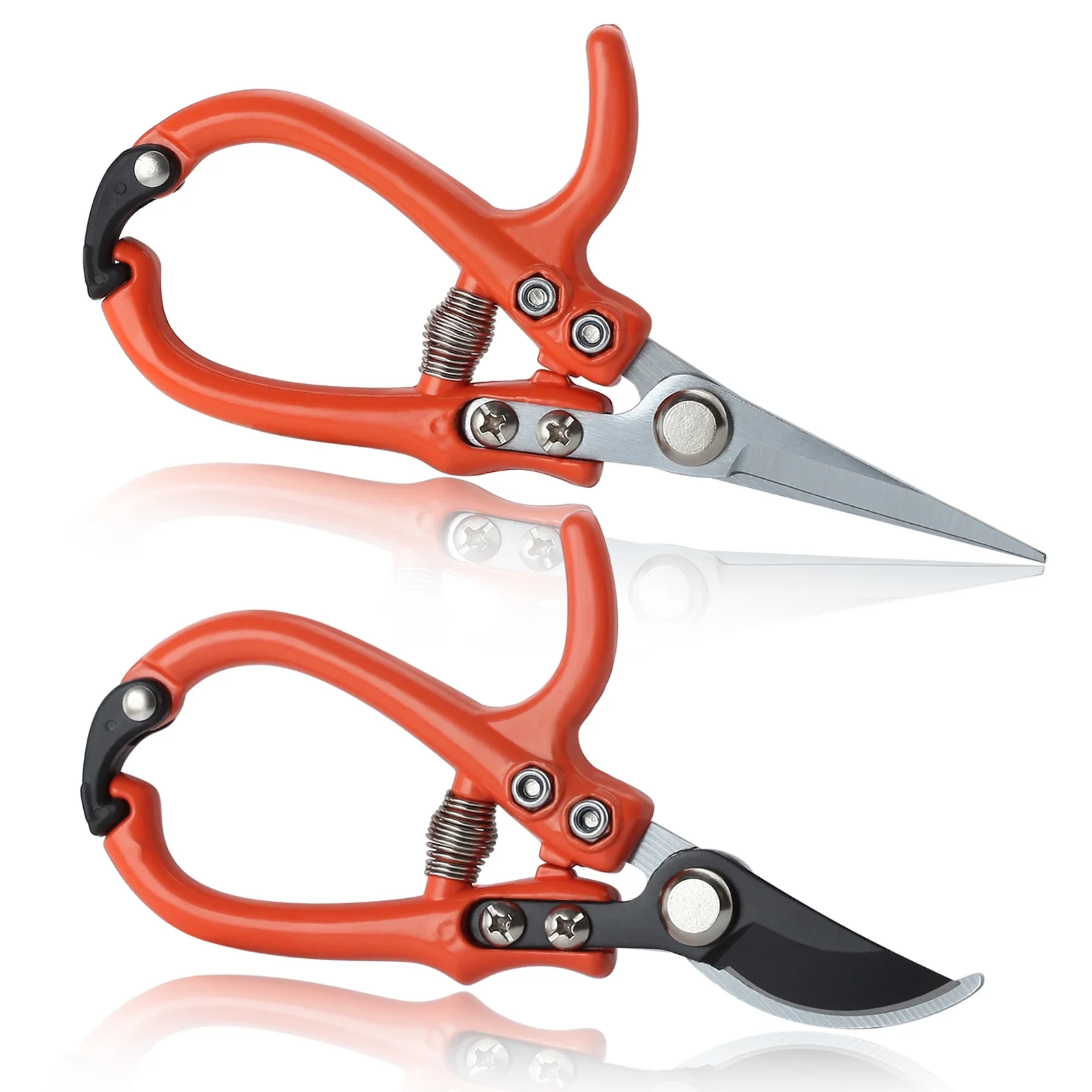 SPEEDWOX Pruning Shears for Gardening Bypass Pruning Shears Gardening Shears Modern Sprout Gardening Pruners Garden Trimming Scissors Plant Pruning Shears 2 - pack Q-yard Pruning Shear Bonsai Scissors