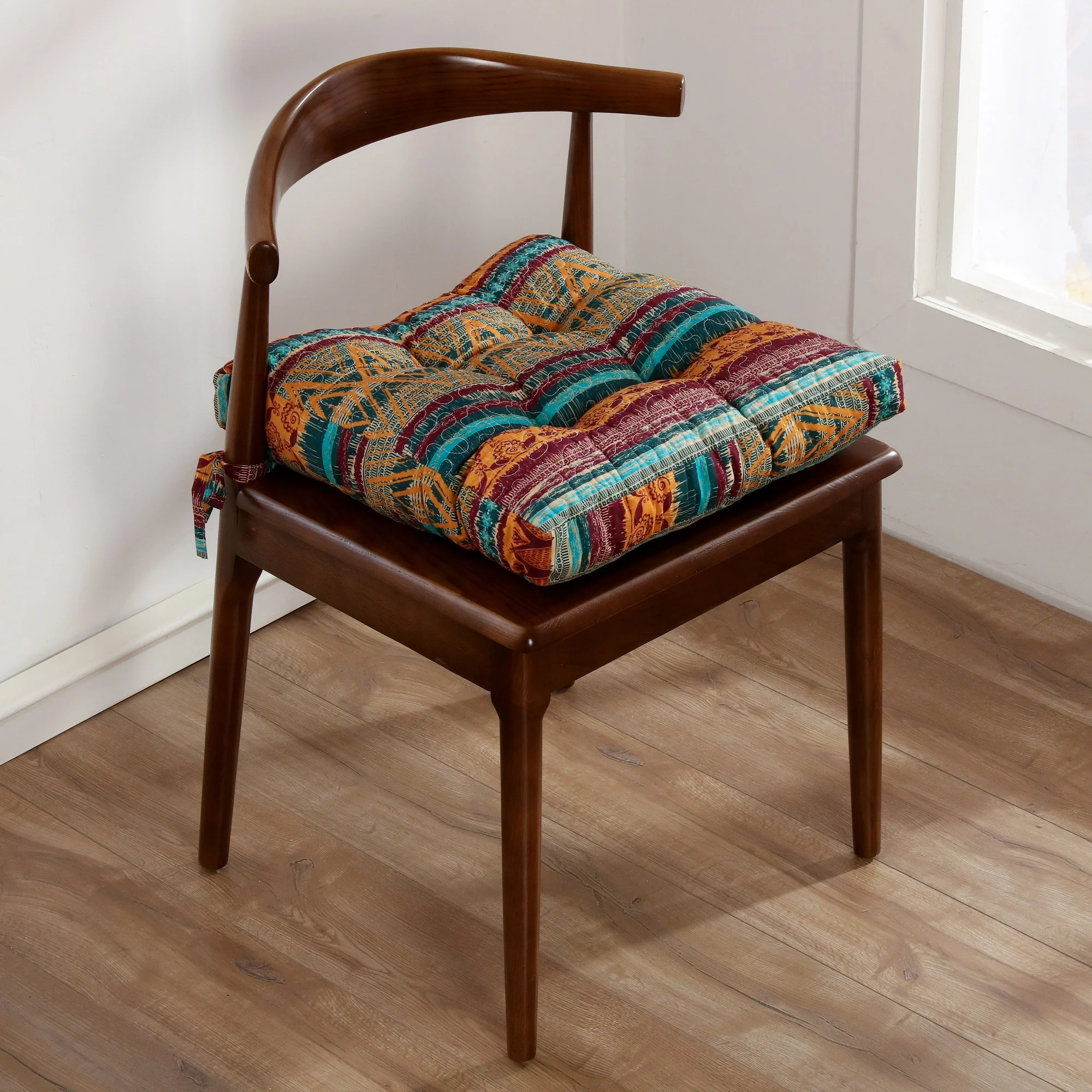Greenland Home Barefoot Bungalow Triple-Layered Chair Pad - Seat Cushion - Southwest - Single
