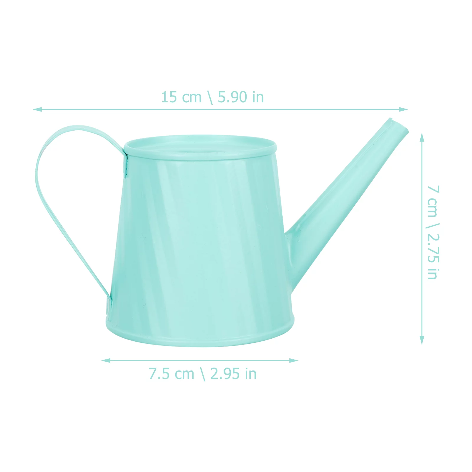 Zonh Kids Green Metal Flower Watering Can - Long Spout Garden Kettle