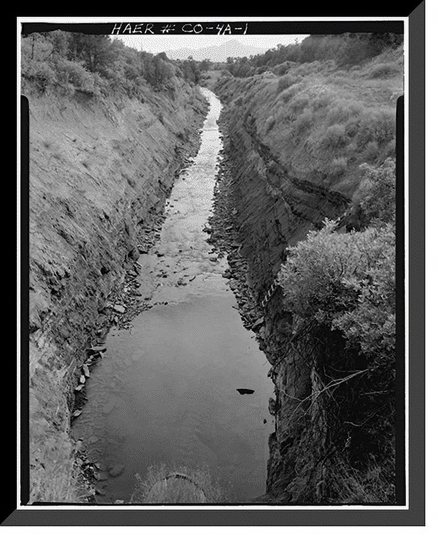 Historic Framed Print, Montezuma Valley Irrigation Company System, Tunnel, Dolores vicinity, Montezuma County, CO, 17-7/8