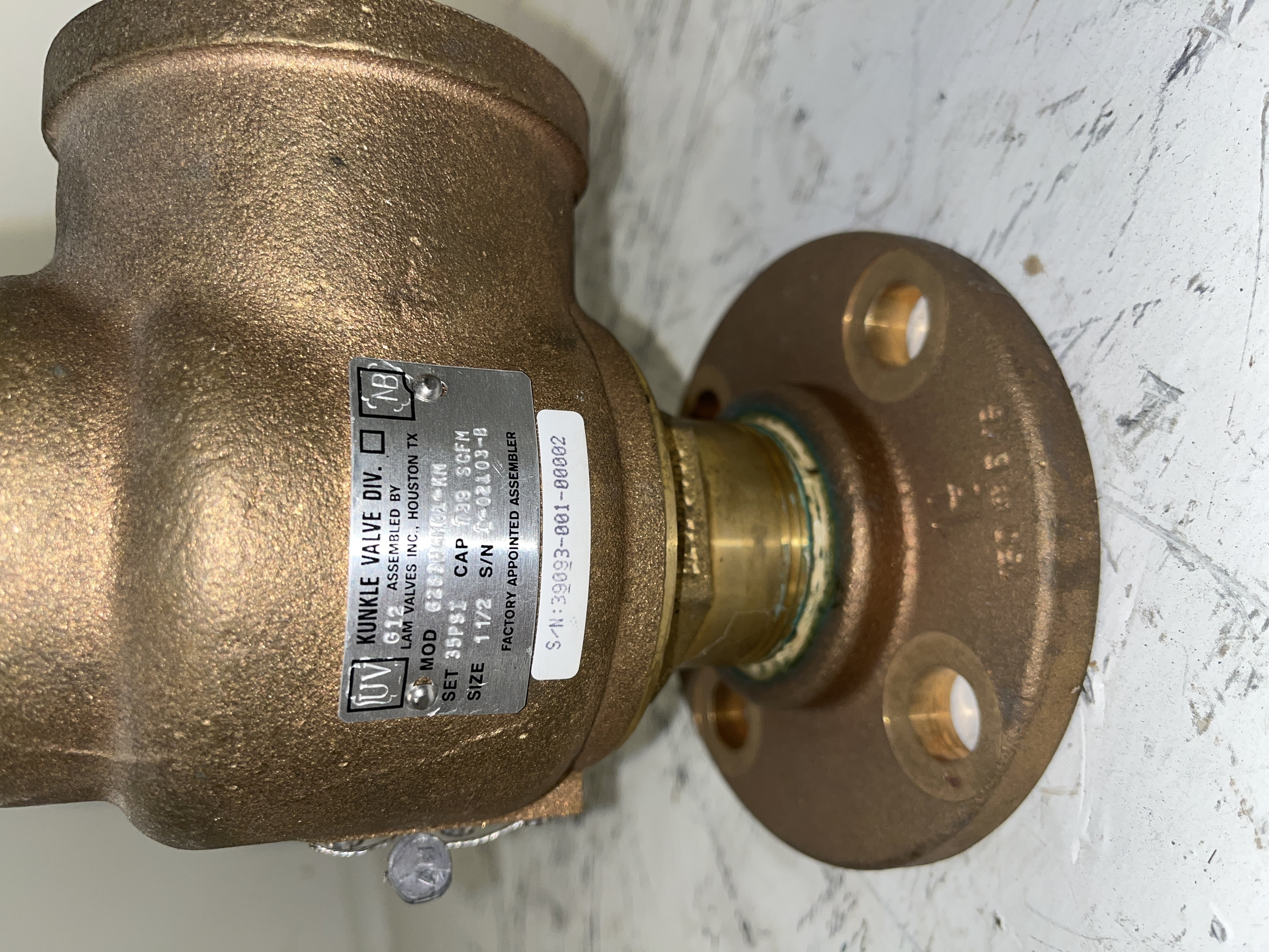 New Kunkle 6283HGM01-KM Bronze Relief Valve New no box