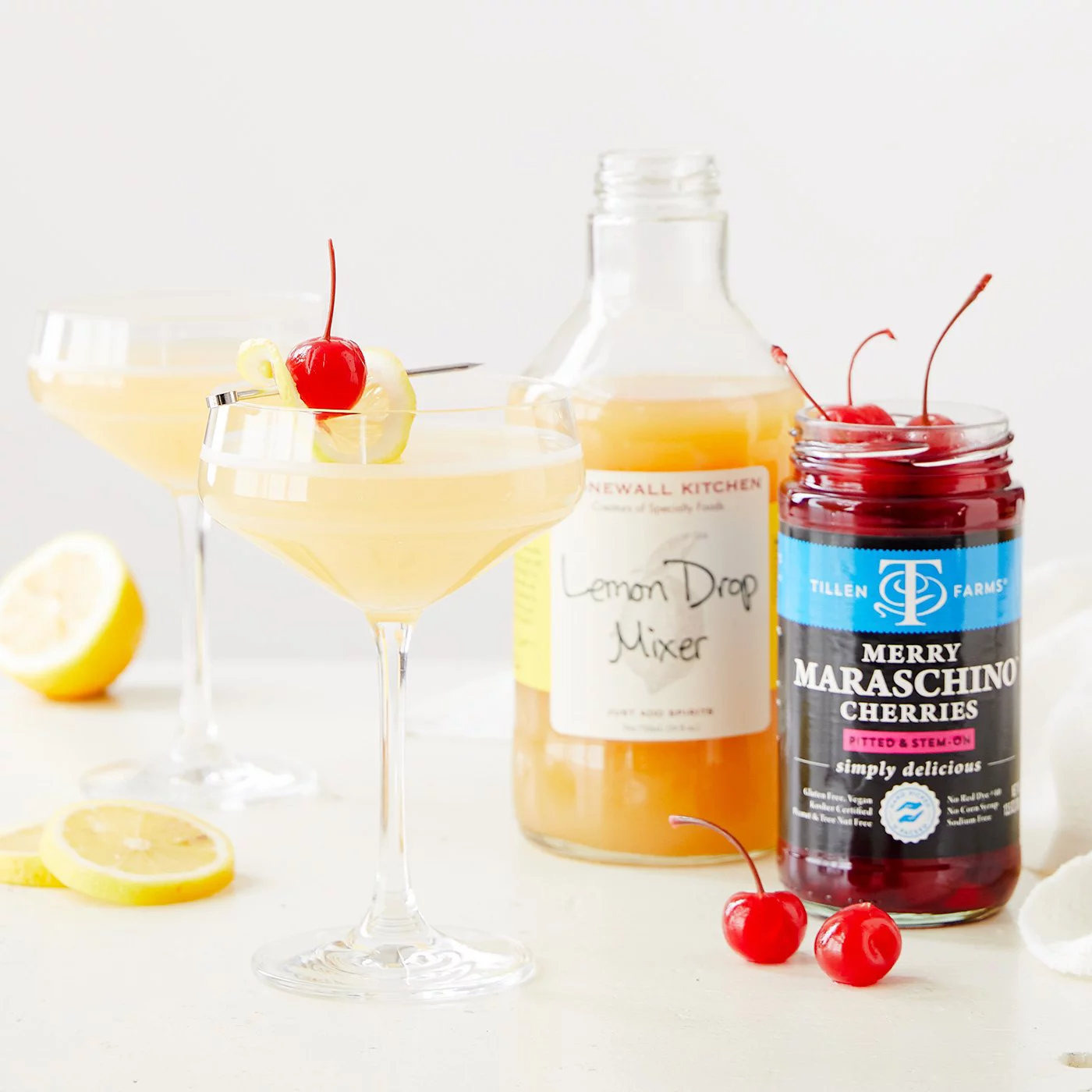 Tillen Farms Merry Maraschino Cherries Pitted & Stem On -- 13.5 oz Pack of 4