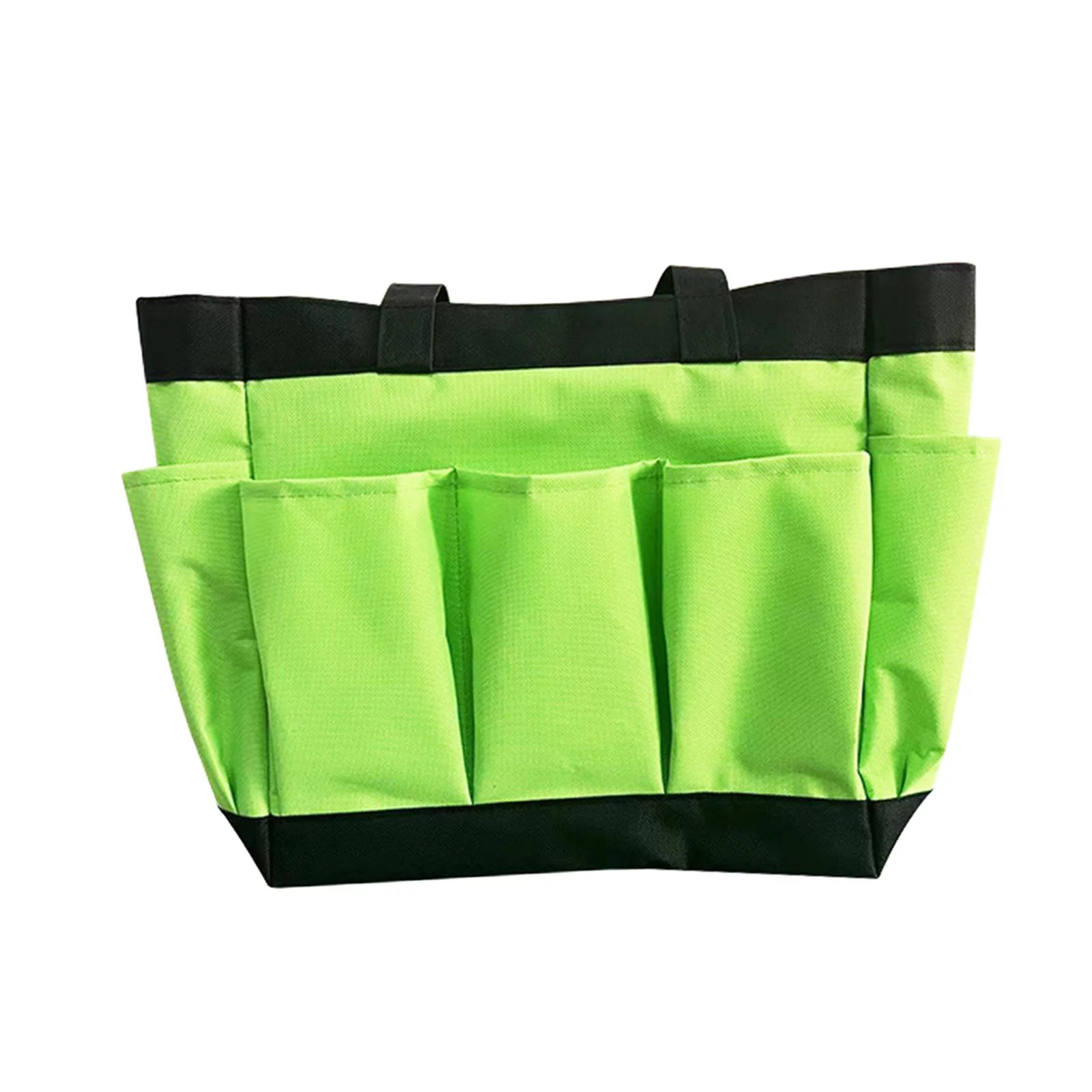 Garden Tool Bag Multi Pockets Carrier Storage Tote Bag, Heavy Duty Reusable Gardening Hand Tools Bag for Garage Indoor Gardening Outdoor Men Green