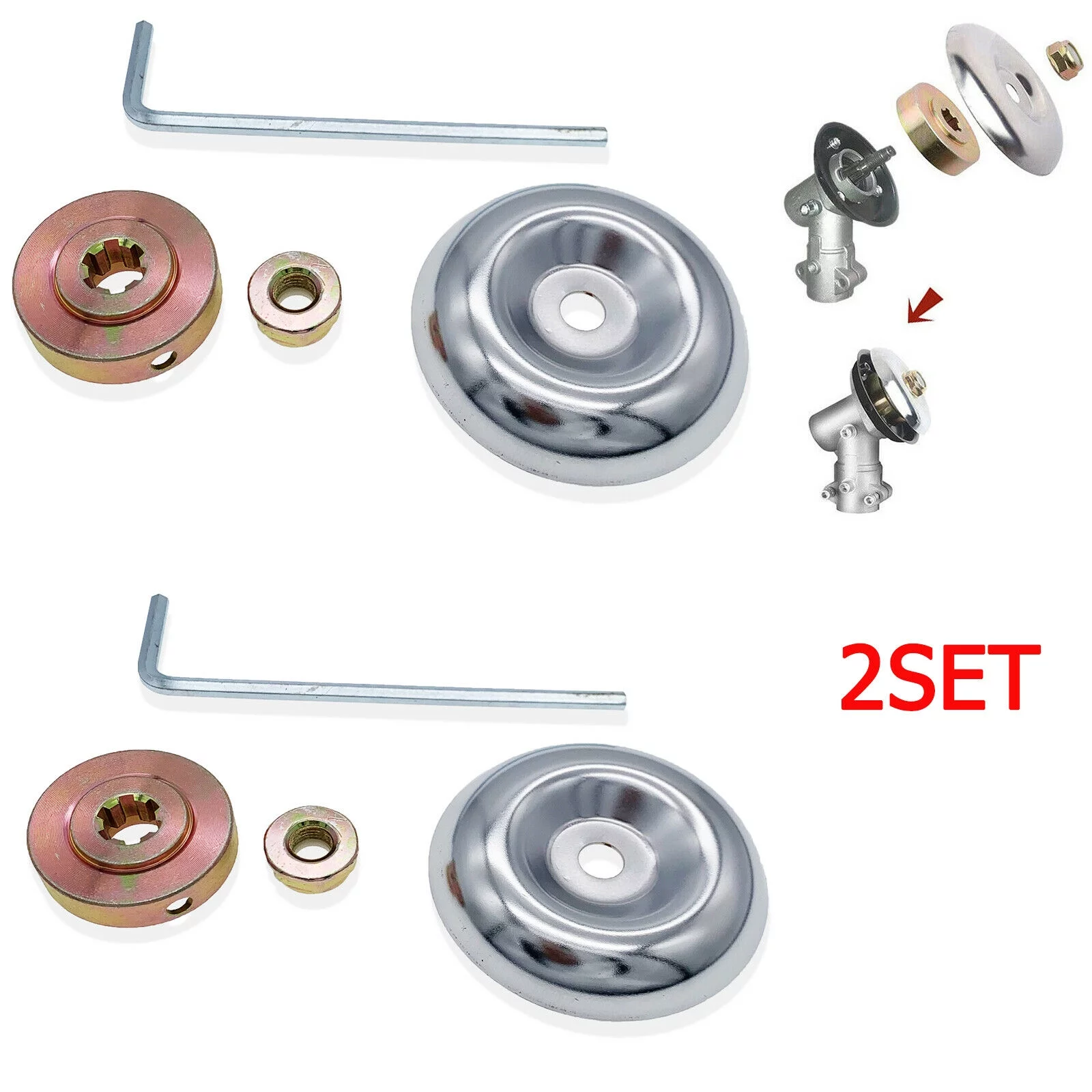 2SET For Husqvarna Stihl Lawnmower Adapter Kit String Trimmer Brush Cutter Part