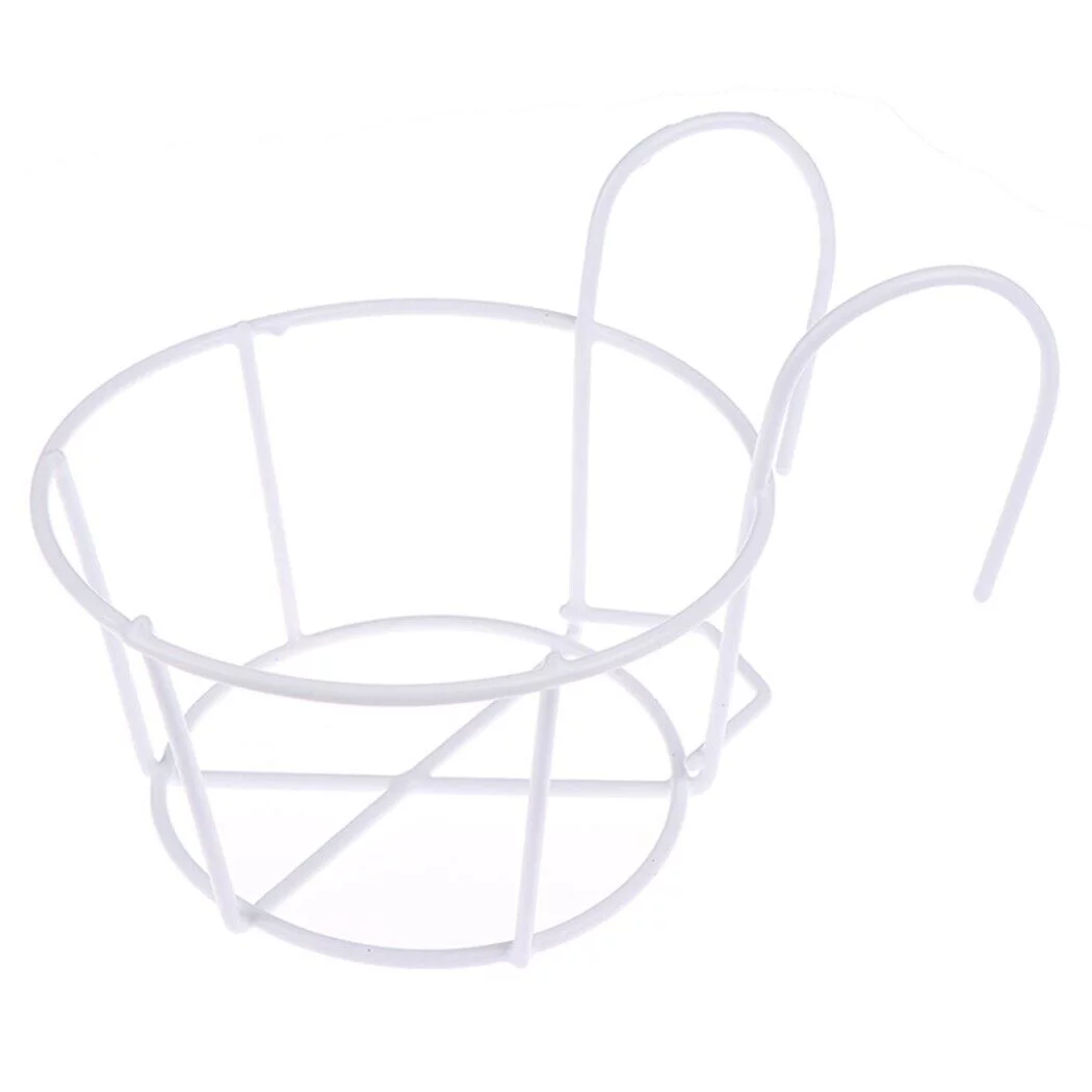 Garden Plant Pot Iron Rack,Planter Balcony Flower Hanging Holder,Metal Basket