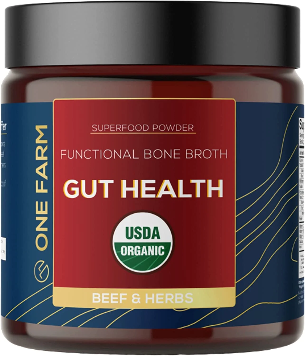 Gut Health, Organic Gut Soothing Blend and Prebiotic Blend, Non-GMO, Prebiotics with Bone Broth, Turkey Tail Mushroom, Slippery Elm, and Marshmallow Root for GI Health