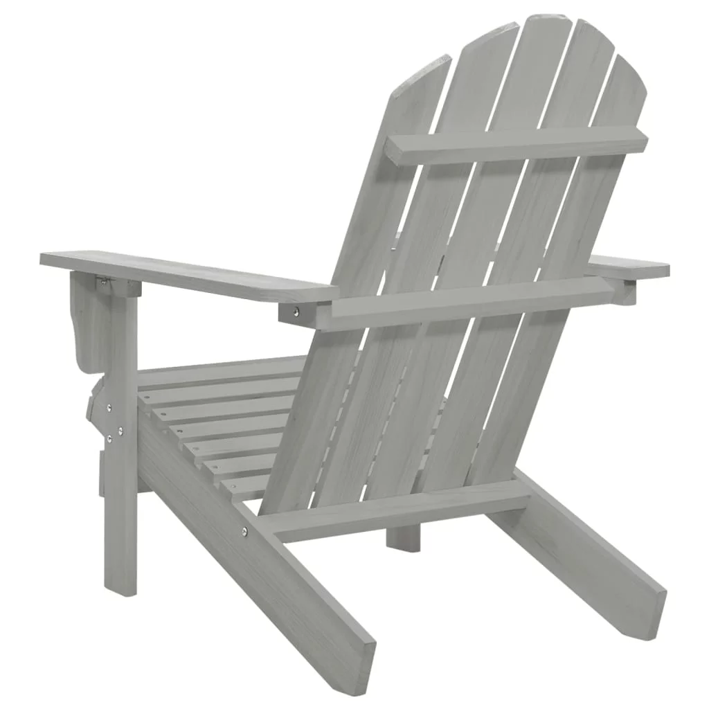 Patio Chair Wood Gray