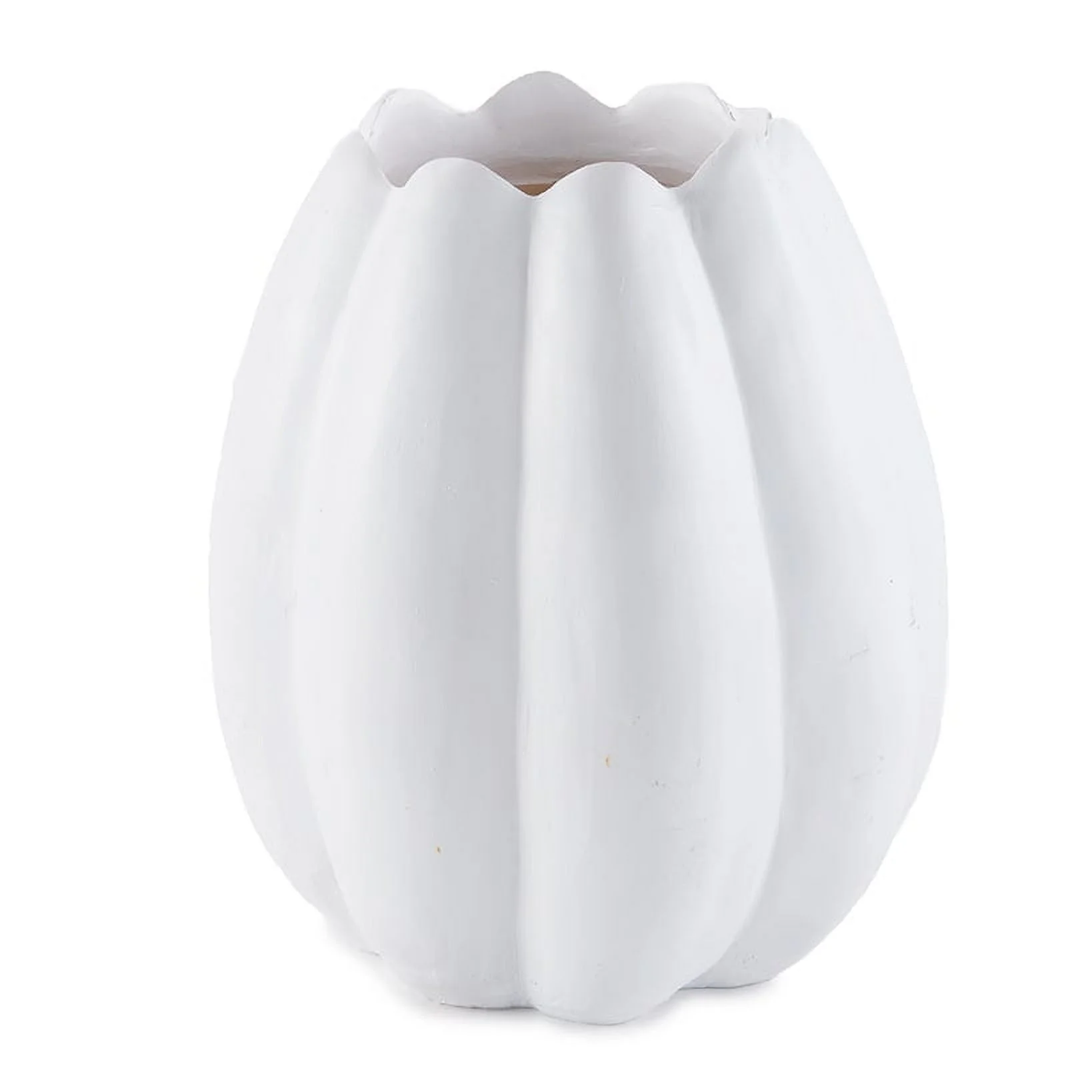 Fall Pumpkin Planters - Harvest Themed Plant Pot - White