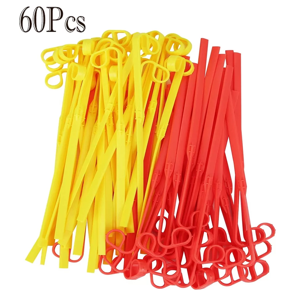 60 Pack Replacement Flexible Line Blade,Weed Eater Blade, for Trimmers Edgers, Yellow & Red