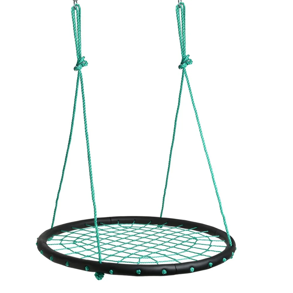 New Kids Round Saucer Web Swing Indoor Outdoor Tree Swing Seat with Adjustable Hanging 40 Inch