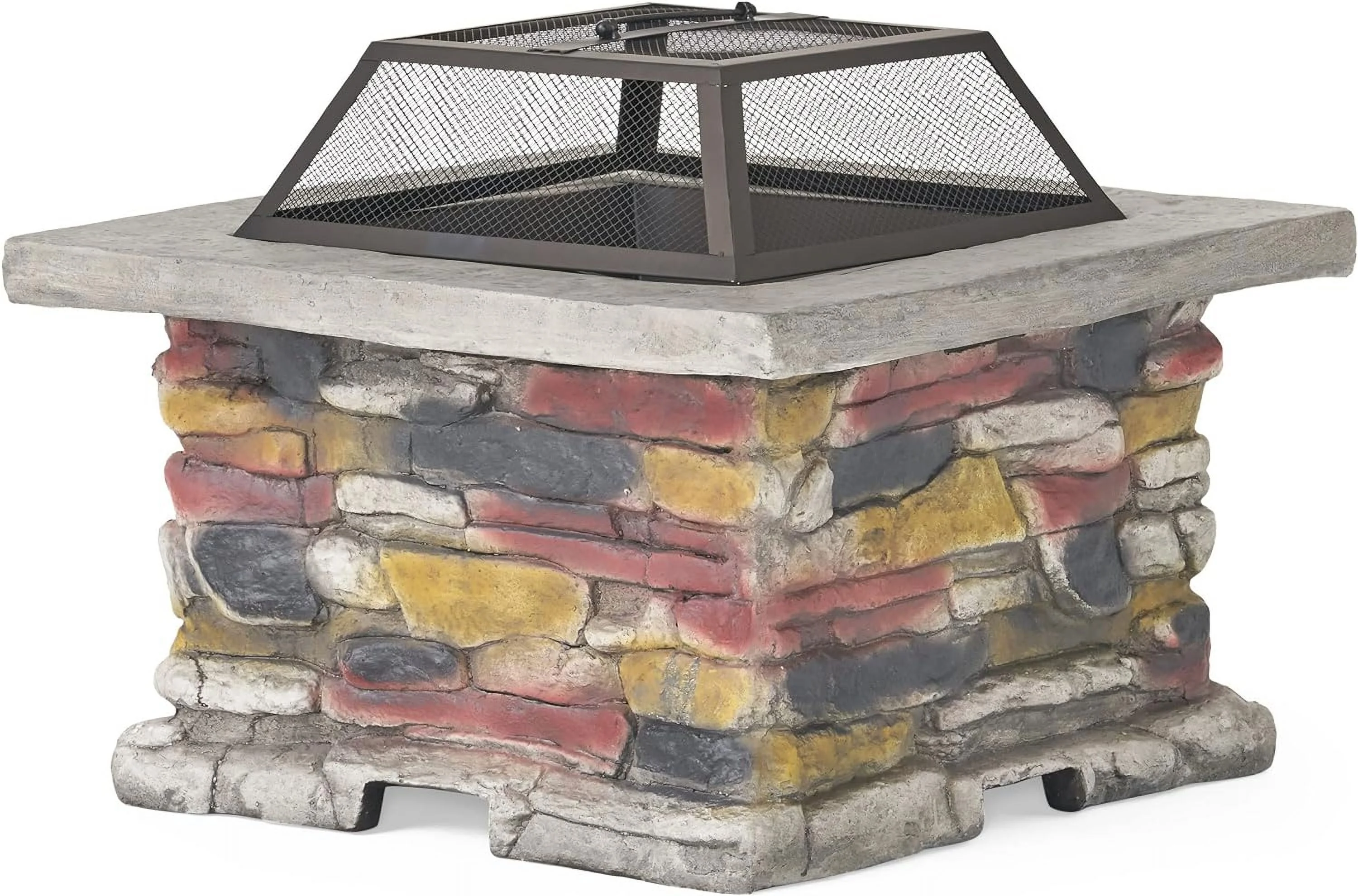 Christopher Knight Home Corporal Square Fire Pit, Stone