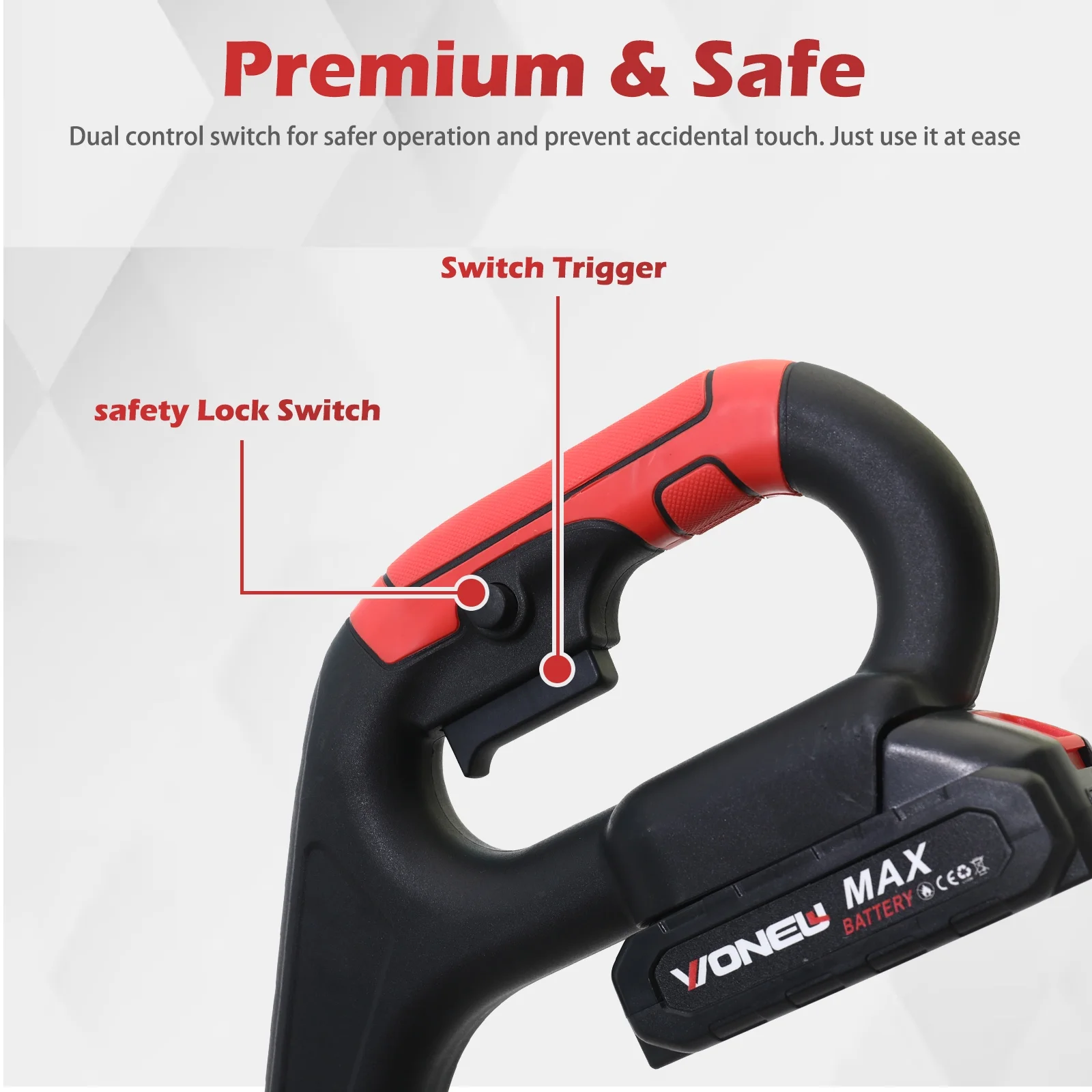 24V 650W Lawn Mover Electric Grass Trimmer Cordless With Batteries, Battery Weed Eater, Electric Weed Wacker, Lawn Mower Cordless Pruning Cutter Weed Wacker Garden Trimming Tool, Black