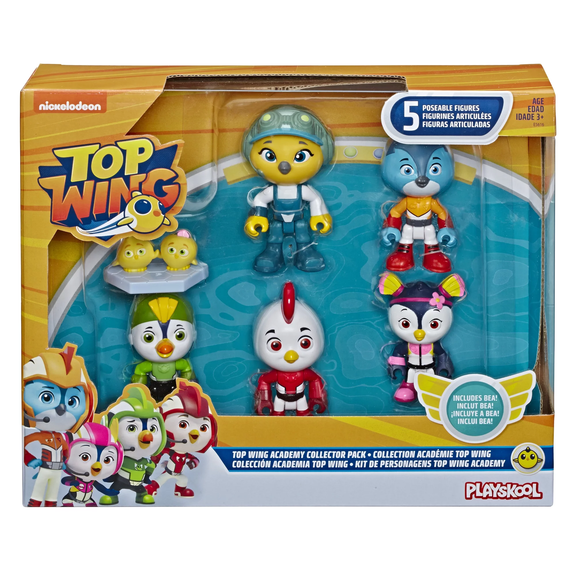 Top Wing Academy Collector Pack Includes 5 Poseable 3-inch Figures and Top Wing Cheep & Chirp