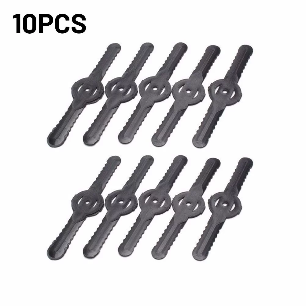 Ruibeauty 10Pcs String Trimmer Head Blades Replace Plastic Cutter Blades Replacement Weed Wacker Head Blades Lawn Mower Weed Eater Blades Accessories