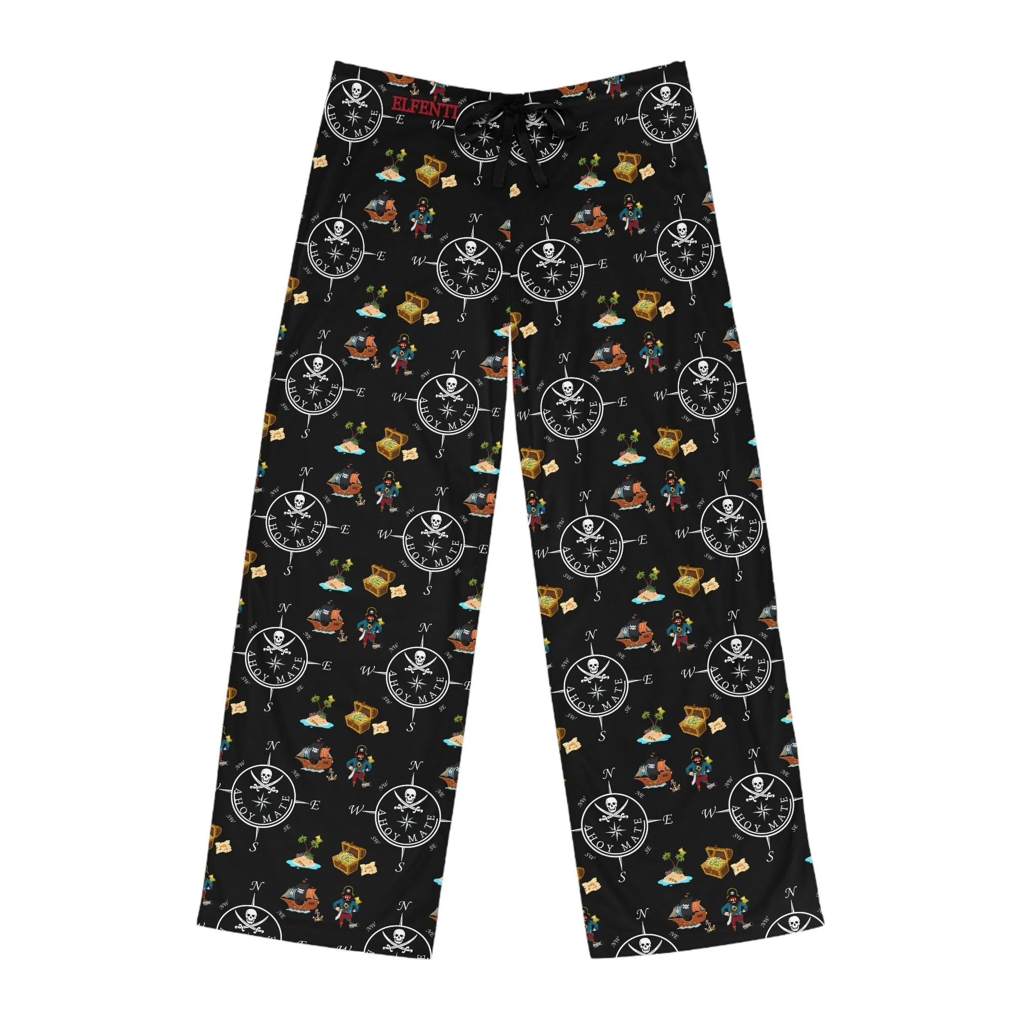 Pirate PJs, Pirate Pajamas, Pirate, Pirate Pants, Treasure Island, Island, Treasure Chest, Pirate Ship, Ship