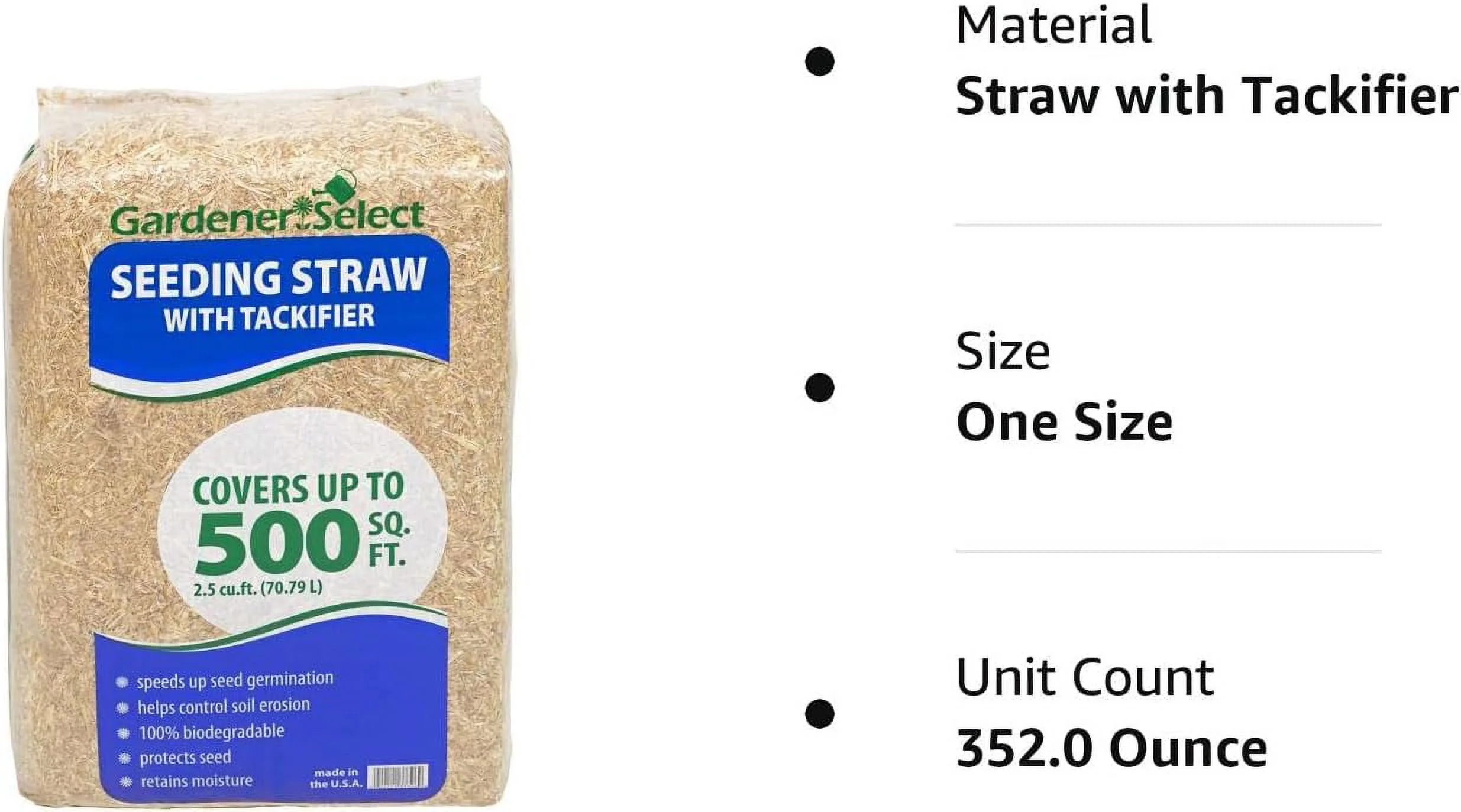 Gardener Select Seeding Straw with Tackifier,BGDSTRBFG