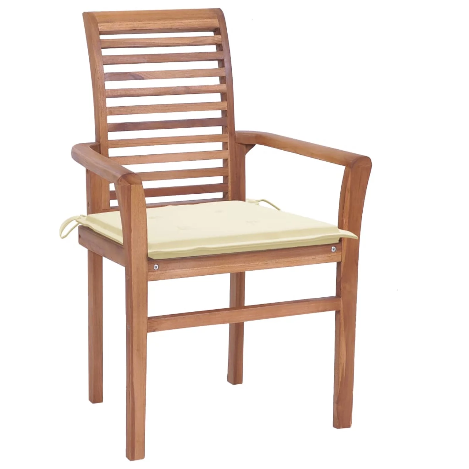 Suzicca Dining Chairs 4 pcs with Cushions Solid Teak Wood