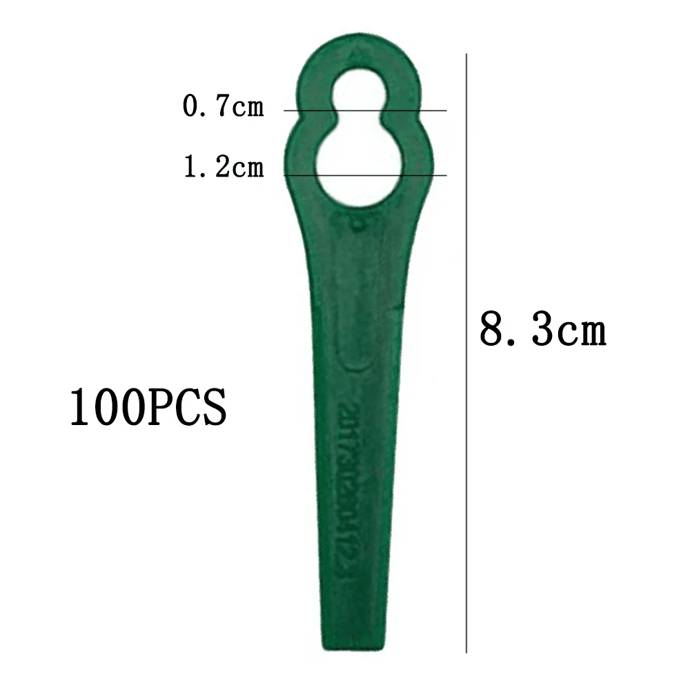 100 Pieces Replacement Plastic Blade Accessories Lawn Mower Trimmer Lawn Mower