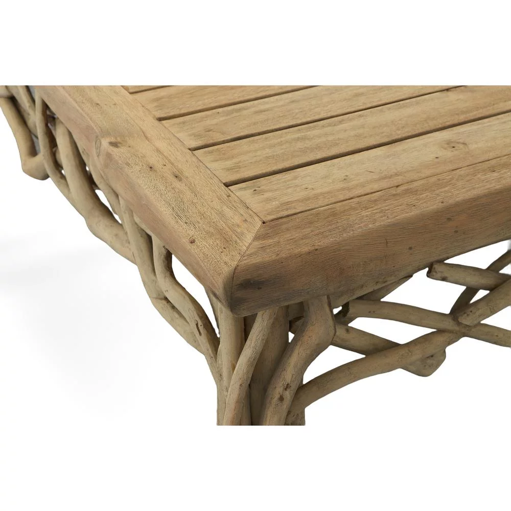 Natural Teak Branch Grizzly Adams Side Table 29 Inches Tall