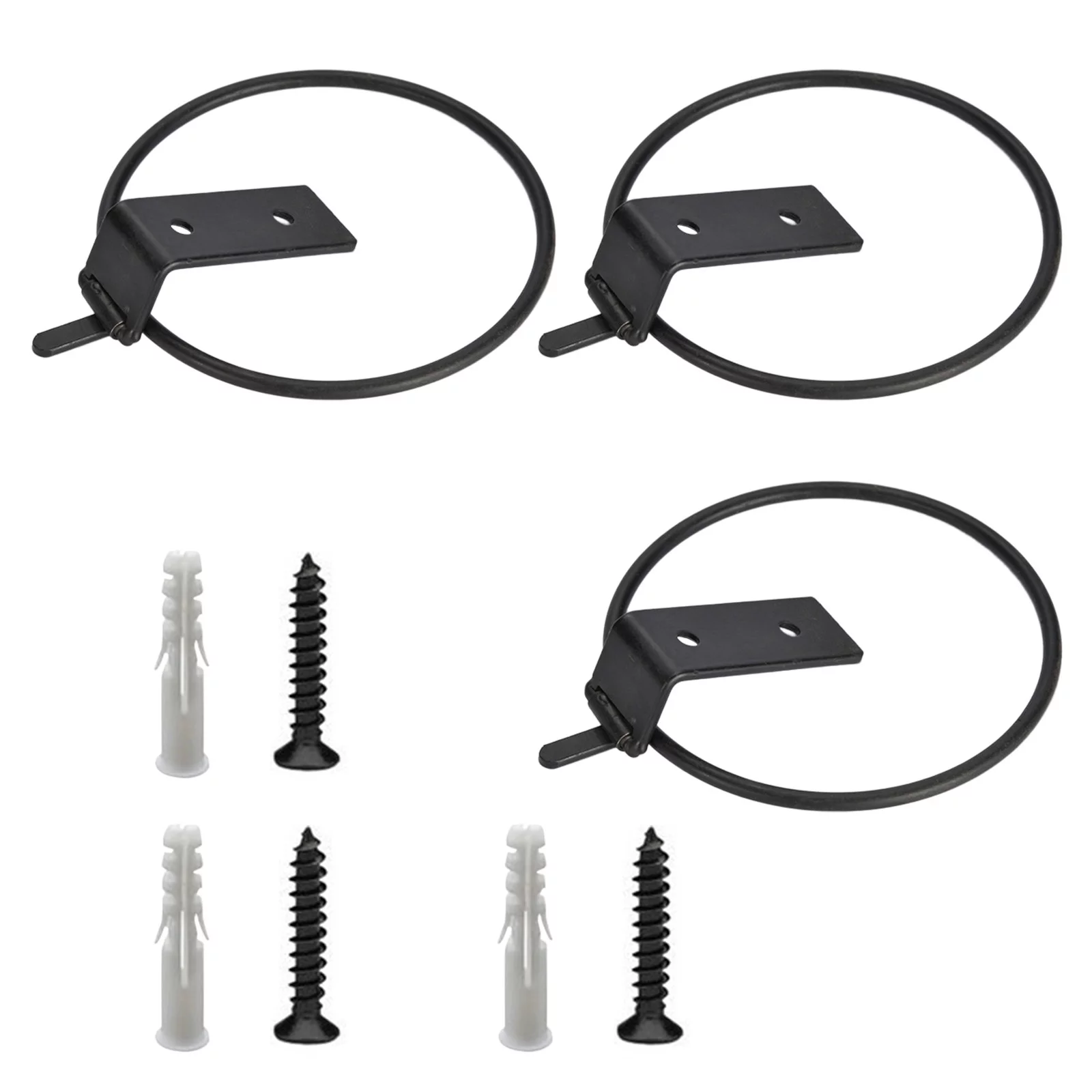 YHAIOGS Flowerpot Holder Ring 4 inch Wall Mounted Flower Pot Hangers Metal Stand Hanging Bracket Basket Hook