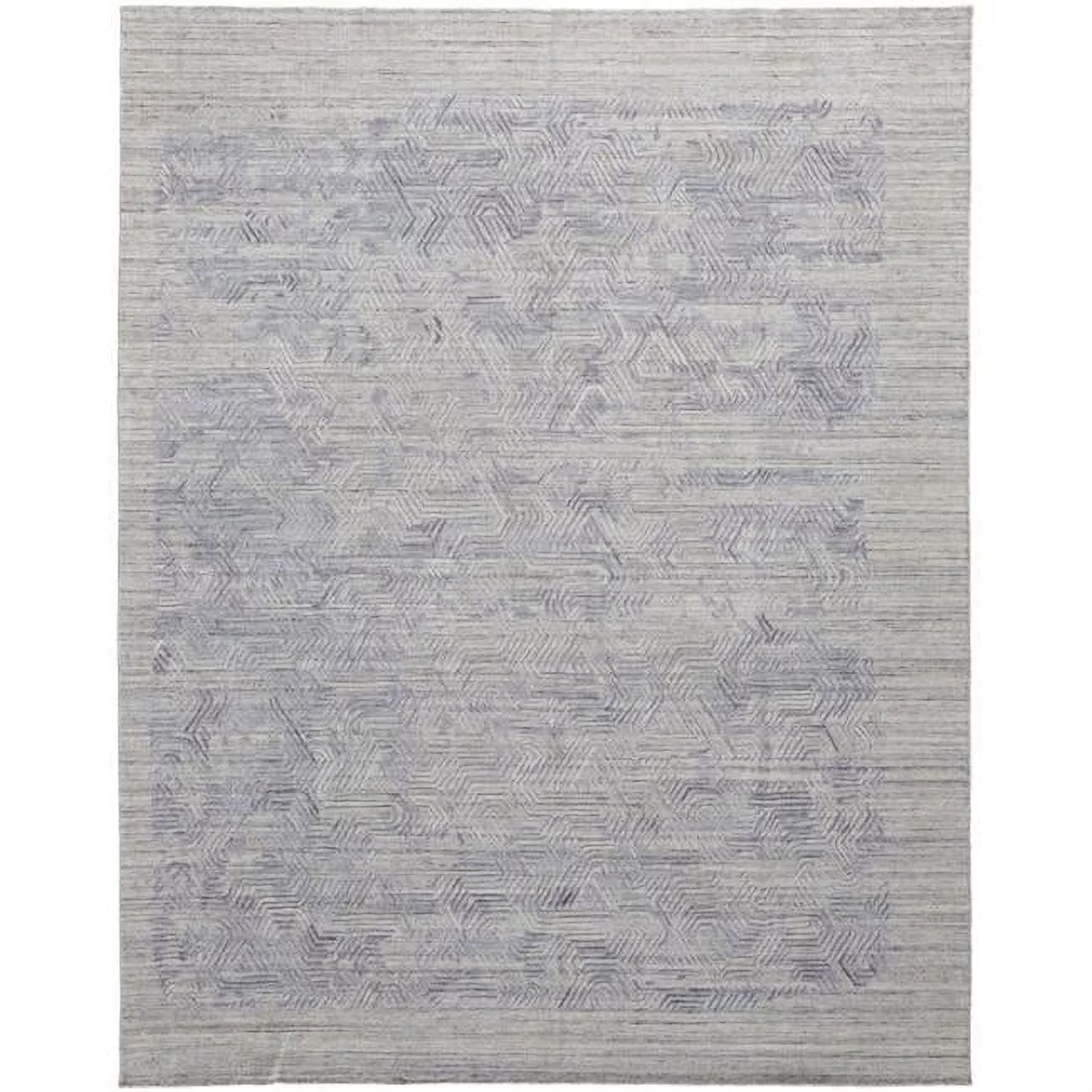 HomeRoots  8 x 10 ft. Gray & Blue Abstract Hand Woven Rectangle Area Rug - Gray and Blue - 8 x 10 ft.