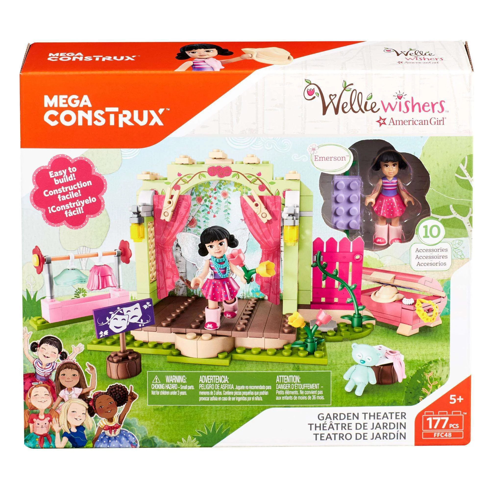 Mega Construx WellieWishers Garden Theatre Emerson Buildable Playset