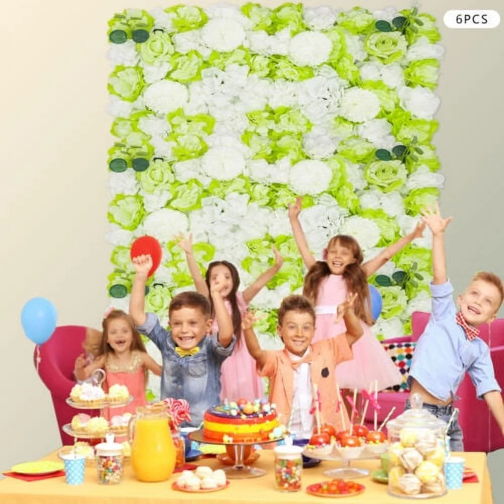 Birthday Decor Floral Wall Background 38*38cm Artificial 3D Flower Wall Panels
