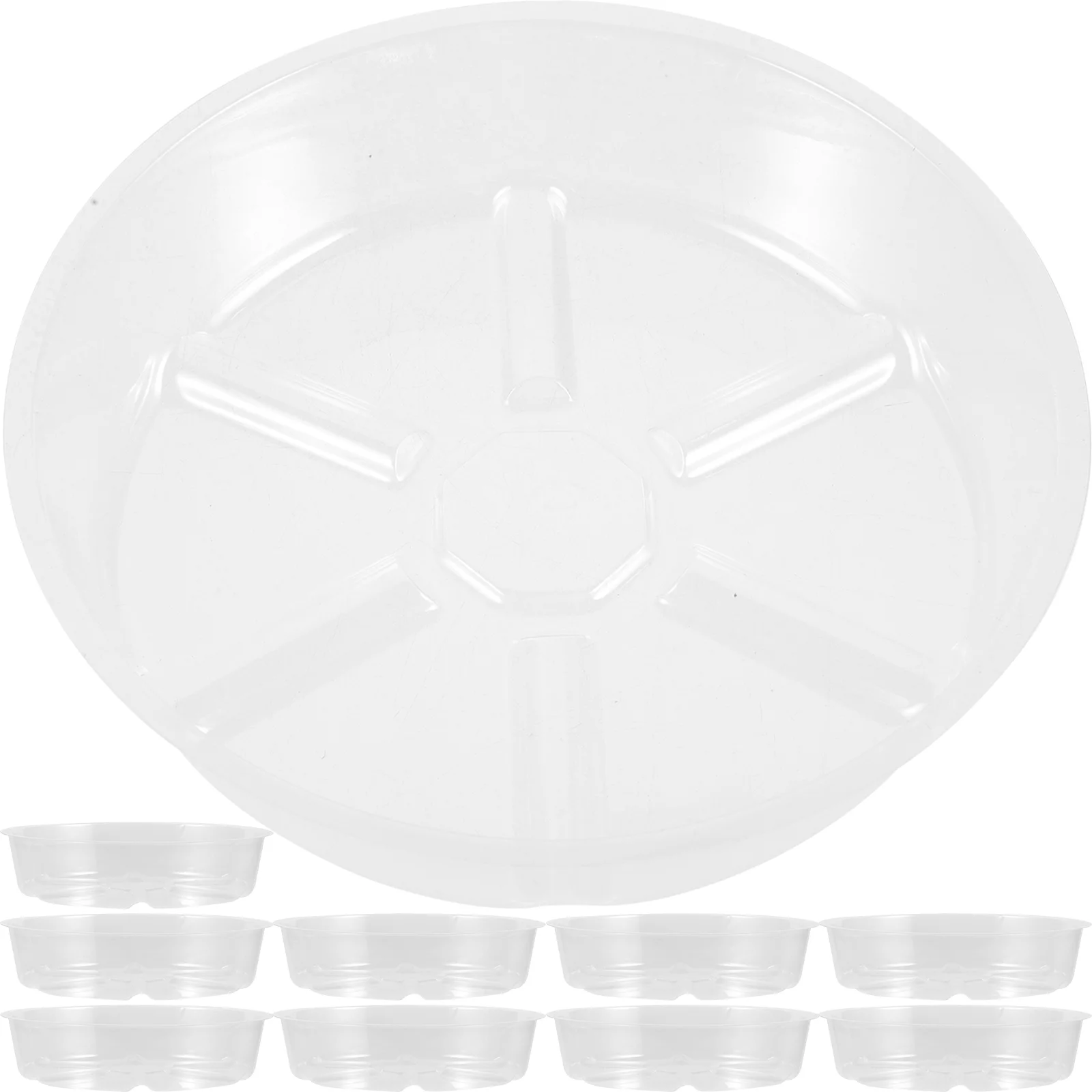 6 Inch Clear Plastic Plant Saucer Drip Tray Saucers Pot Bases Flower Pots Planter Trays House Accessories Water Holder