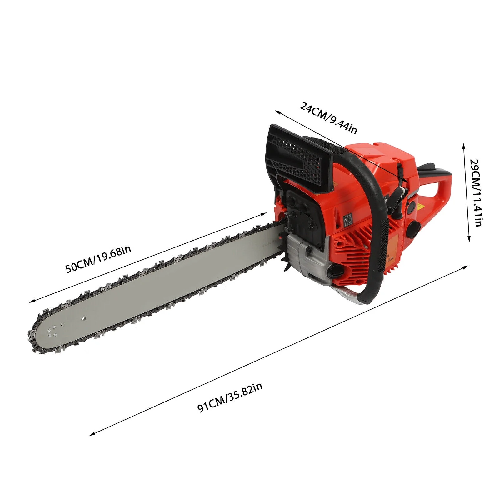 58CC 20inch Gas Chainsaw 2 Stroke Gasoline Powered Chain Saws Cutting Wood