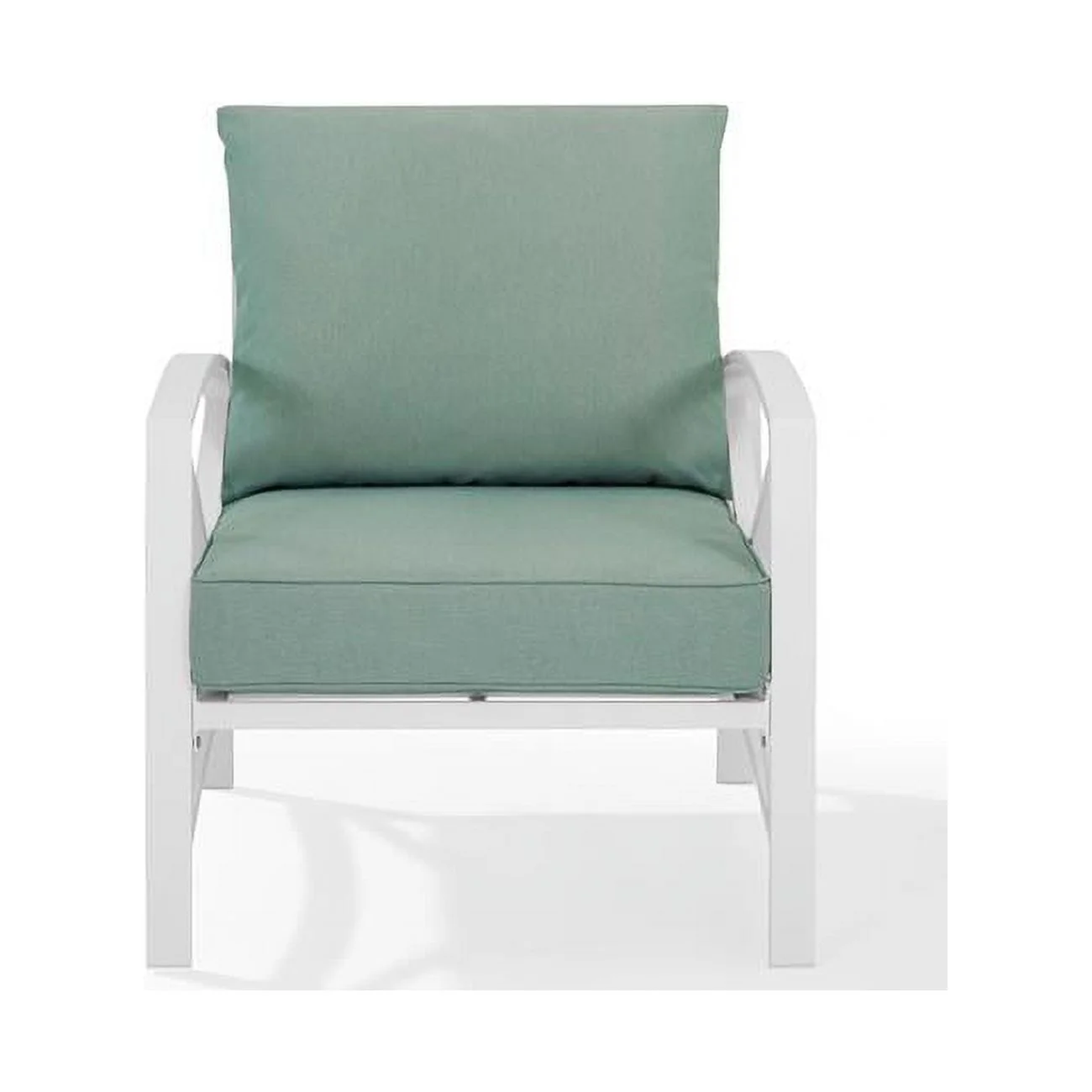 Kaplan Arm Chair in White with Mist Covers - 30.5 x 29 x 33 in.