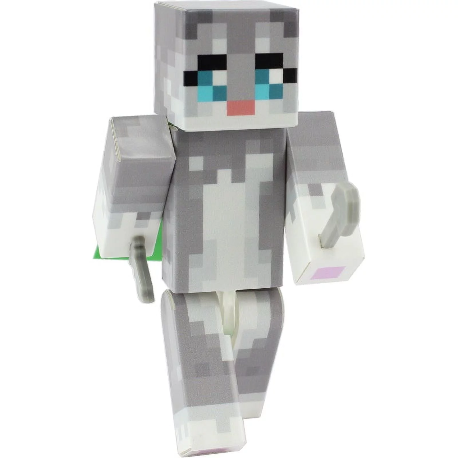 Gray Cat Action Figure Toy, 4 Inch Custom Series Figurines by EnderToys