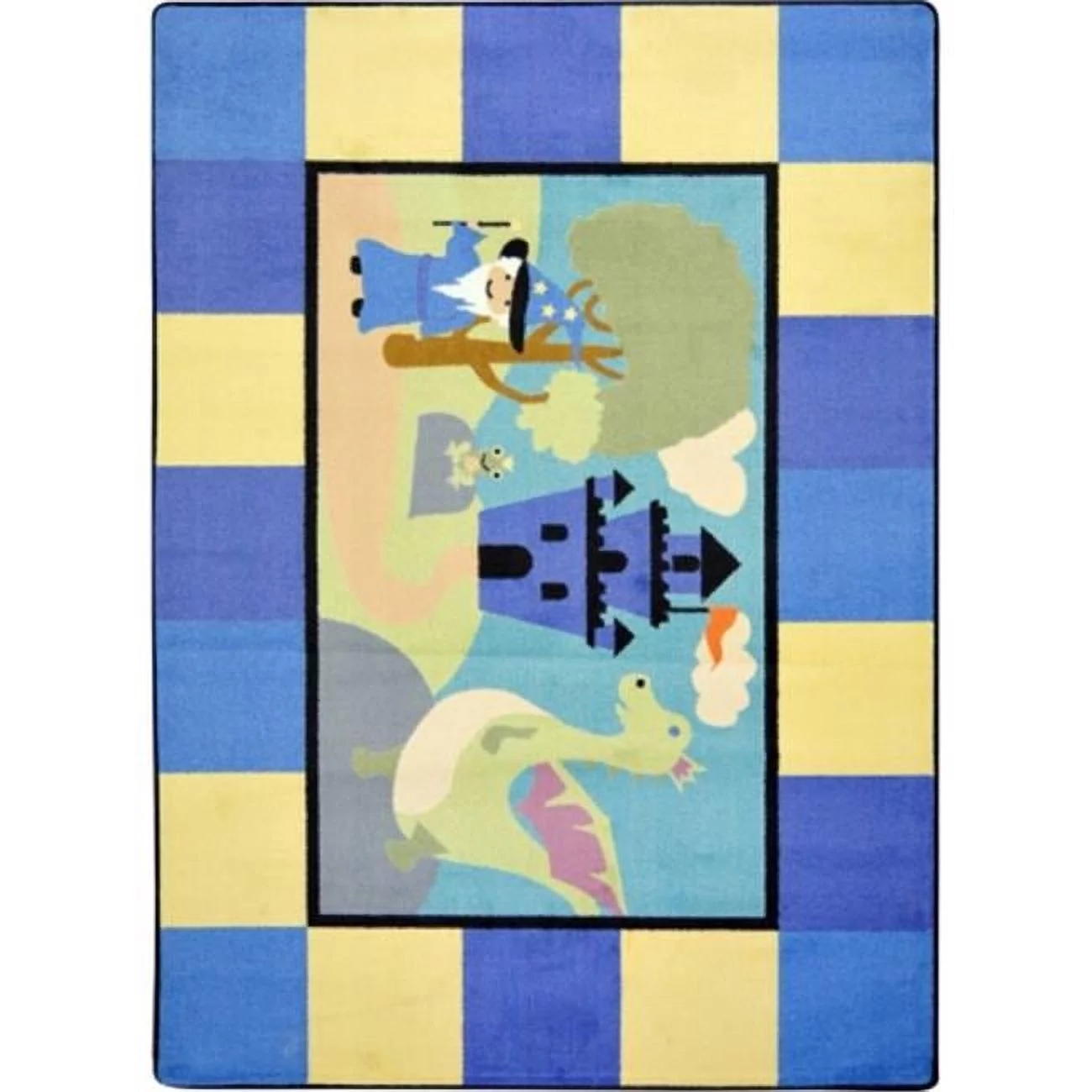 Joy Carpets 1707B Kid Essentials Lil Wizard Active Play & Juvenile Rectangle Rugs  Multi Color - 3 ft. 10 in. x 5 ft. 4 in.