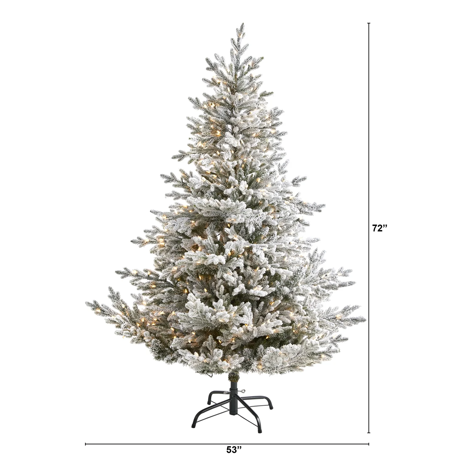 HomeStock 6Ft. Antique Ambiance Fraser Fir Artificial Christmas Tree With 500 Warm White Lights And 236 Bendable Branches