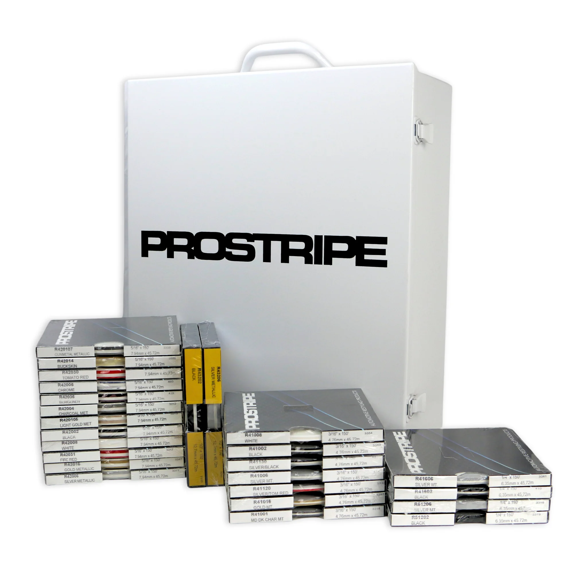 Sharpline Prostripe Pinstriping Tape Starter Kit [with Cabinet]: 25 Rolls with Storage Cabinet