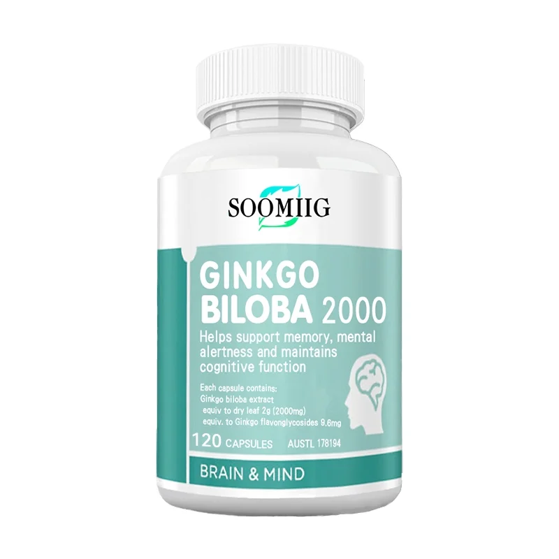 Soomiig Ginkgo biloba supplement - helps support memory, mental alertness and cognitive function