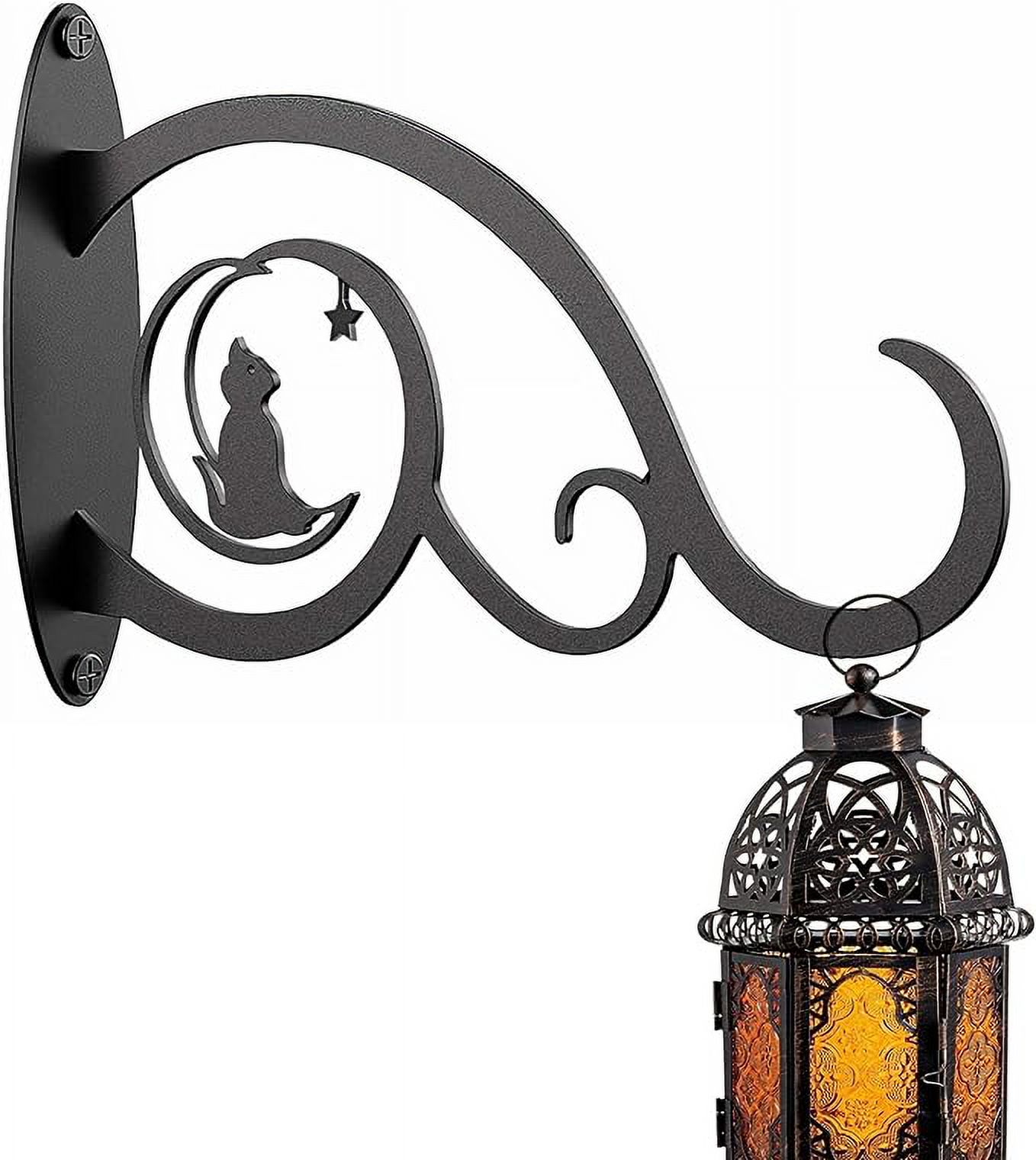 9.8 inch 2PC Hanging Plant Hanger Bracket Plant Hooks for Hanging Baskets Heavy Duty Decorative Wall Mounted Hanging Plant Hangers Outdoor for Flower Pot Bird Feeder Wind Chimes