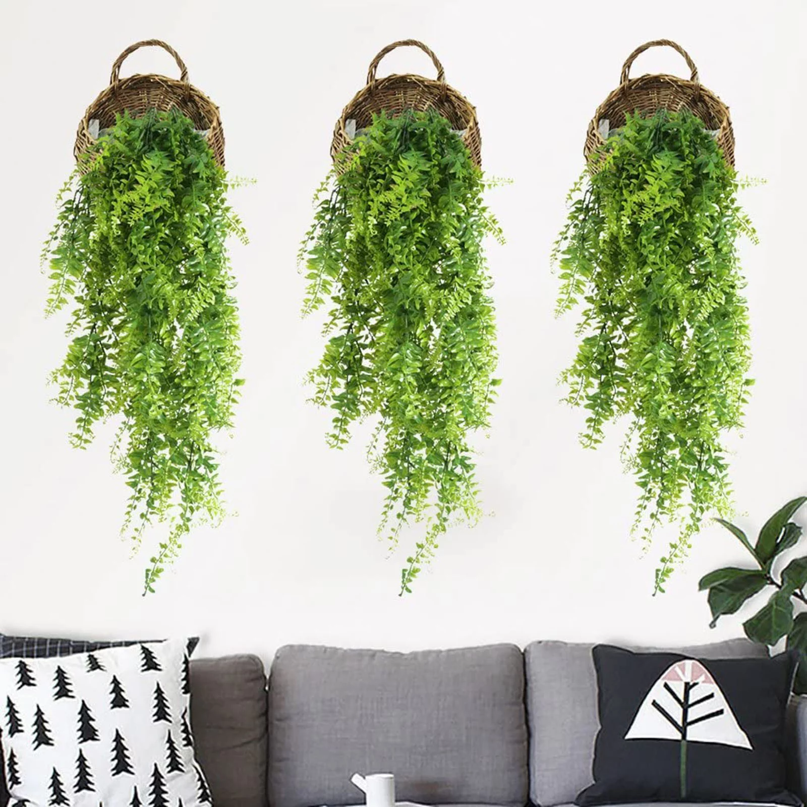 Bnnlsa Artificial Flowers Hanging 2 Vine Pcs Hanging Bracket Artificial Flower Garland Trailing Artificial Flowers