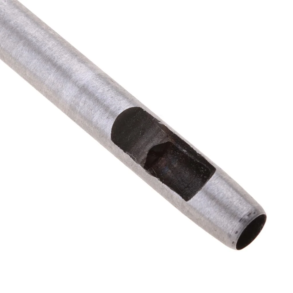 simhoa 4xSteel Round Hollow Punch Hand Tools Hole Punching Leather Gasket 8mm 4 Pcs