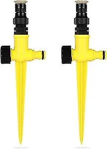 360 Degree Rotating Automatic Irrigation System Garden Lawn Sprinkler Patio, 3 Adjustments And 90-180-360 (2pcs)