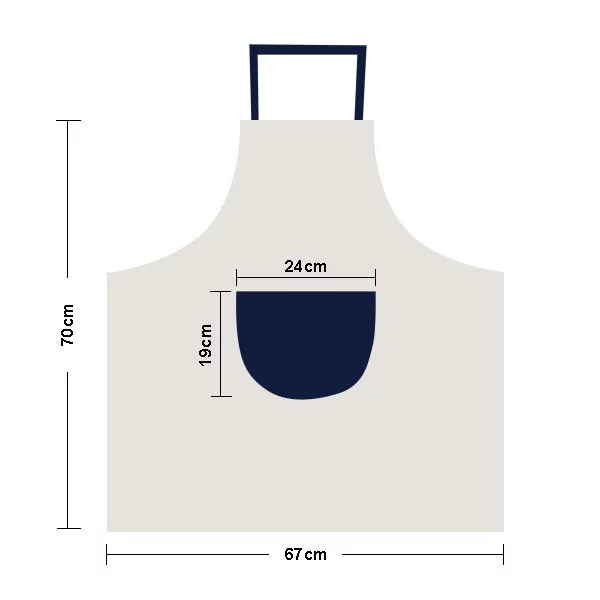 Saplings Injustice Small TV Happy Original Apron Cooking Bib Beige Kitchen Pocket Women Men