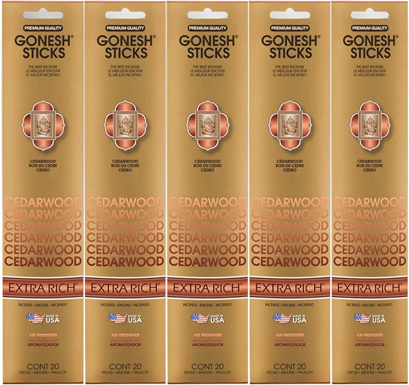 Gonesh Extra Rich Cedarwood Incense 20 Sticks