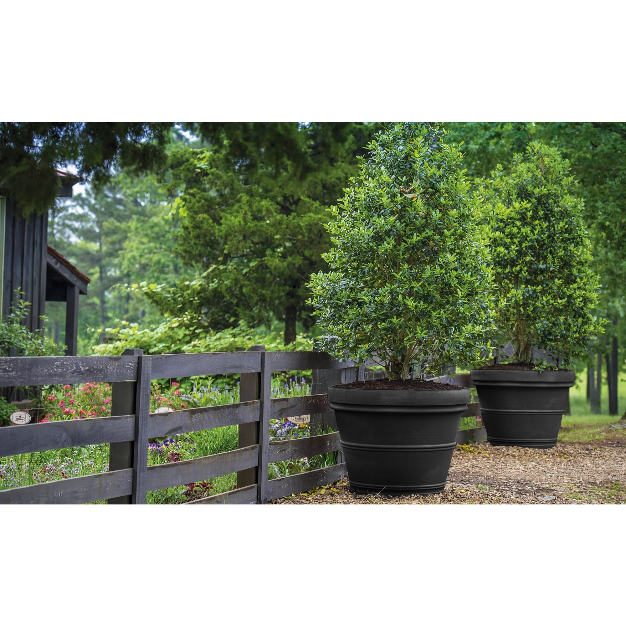 Crescent Garden (#BC2614SC94) Turin Planter, Black 14