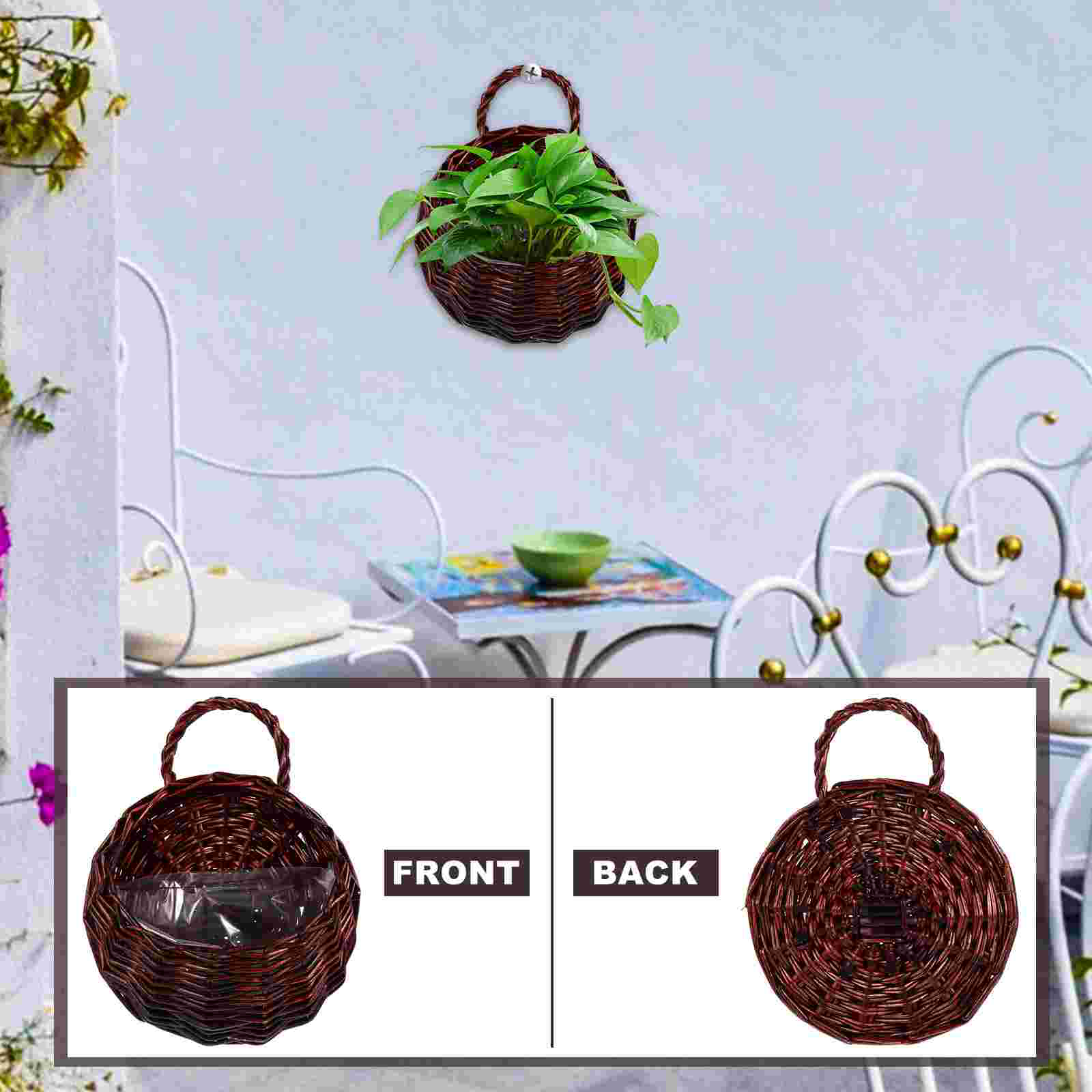 Beautiful Willow Woven Garden Flower Basket Holder Pots Plants Rattan to Weave Container Display Stand