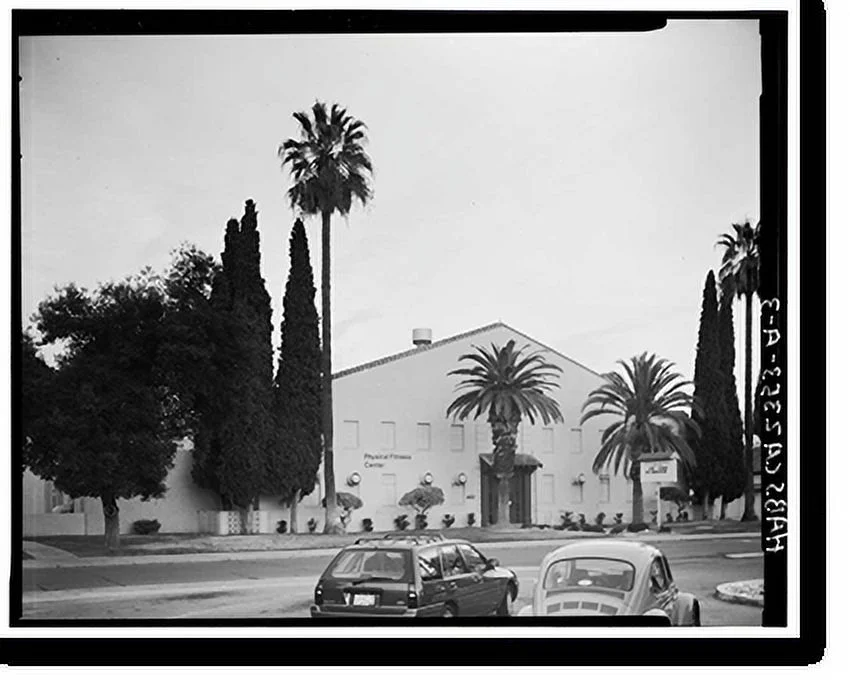 Historic Framed Print, March Air Force Base, March Field, Gymnasium, DeKay Avenue, Moreno Valley, Riverside County, CA - 3, 17-7/8