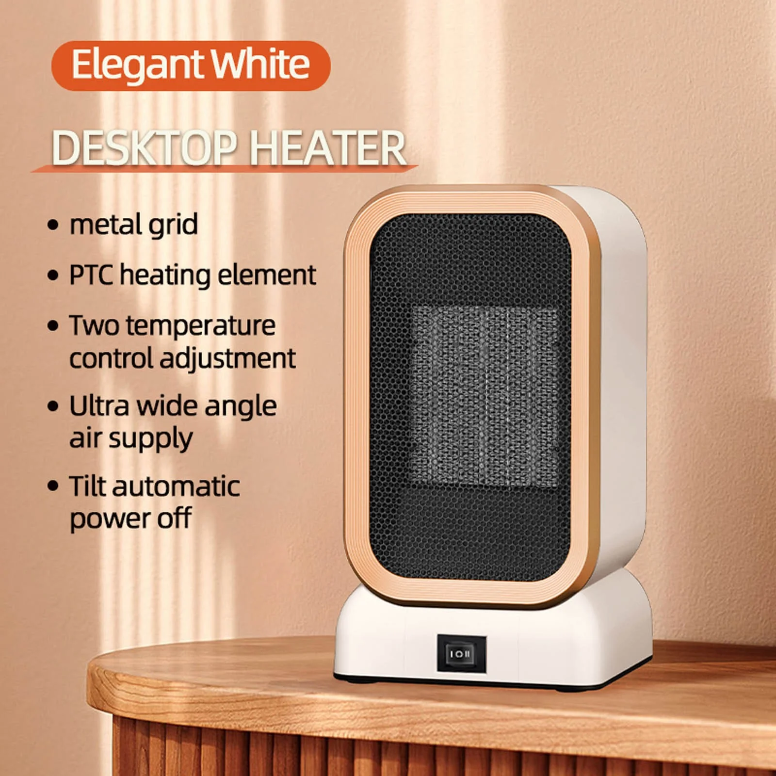 Small Square Heater High Power Small Ceramic Heating Vertical Home Office Desktop Heating (1000W) Cordless Portable Heaters for outside Shop Heater 400 Heater Space Heater Outdoor Fireplace Fan Heat